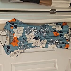 Floral Peep-Back Mini Dress